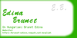 edina brunet business card